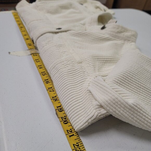 J Jill Womens Corduroy Button Up Jacket Size M Ivory Clean Girl Neutral Retro - Picture 6 of 9